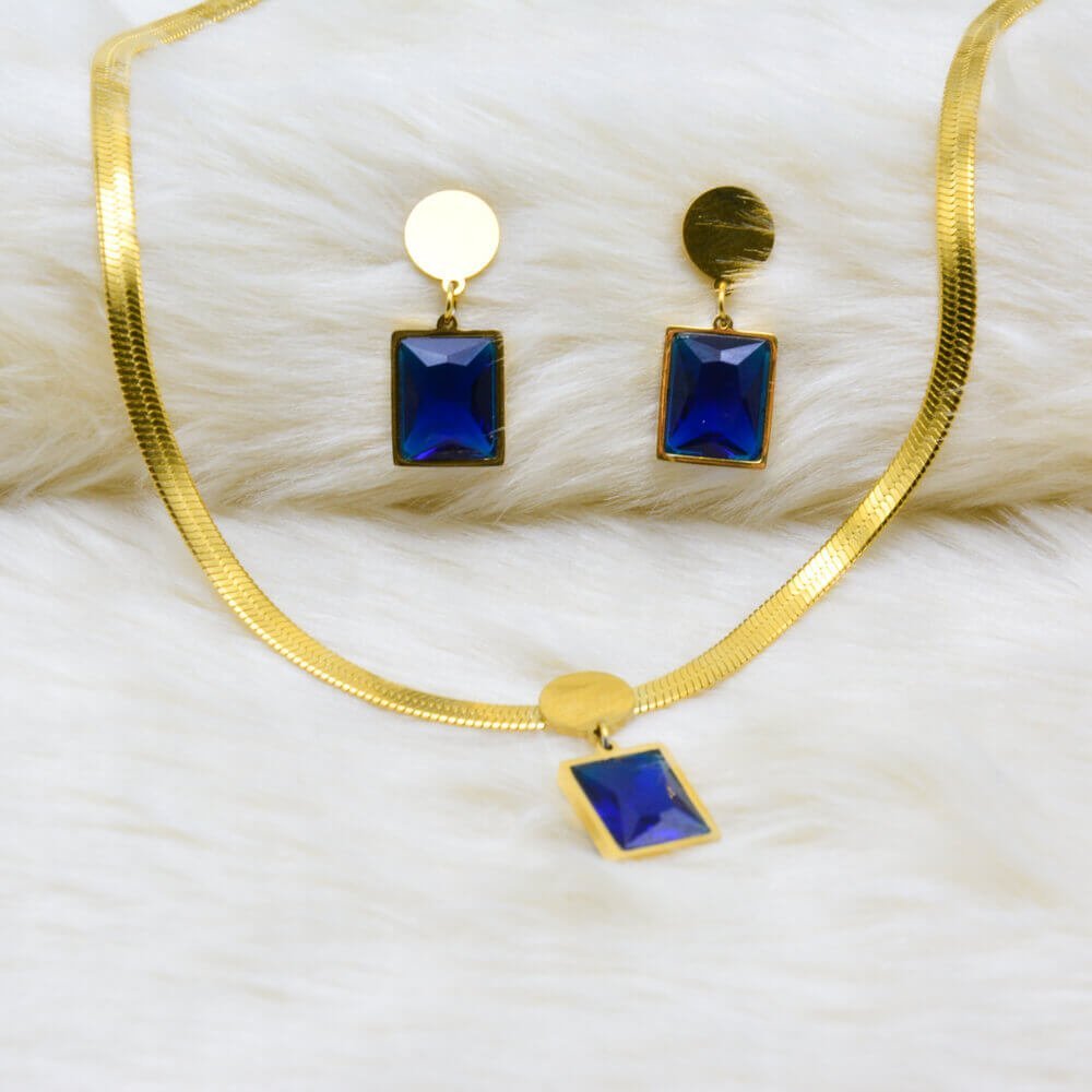 طقم بعقد بشكل افعى واقراط من الفولاذ المقاوم للصدأ العالي الجودة بضمان 8 سنوات Acier Inoxydable - الصورة 4