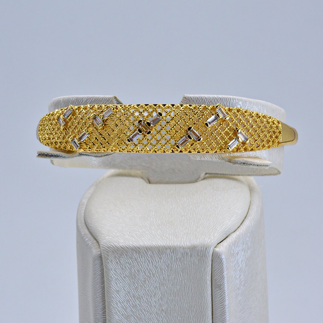 Parure Plaqué Or Chbika طقم الشبيكة احجار بيضاء شبيه الذهب 21 قيراط - الصورة 2